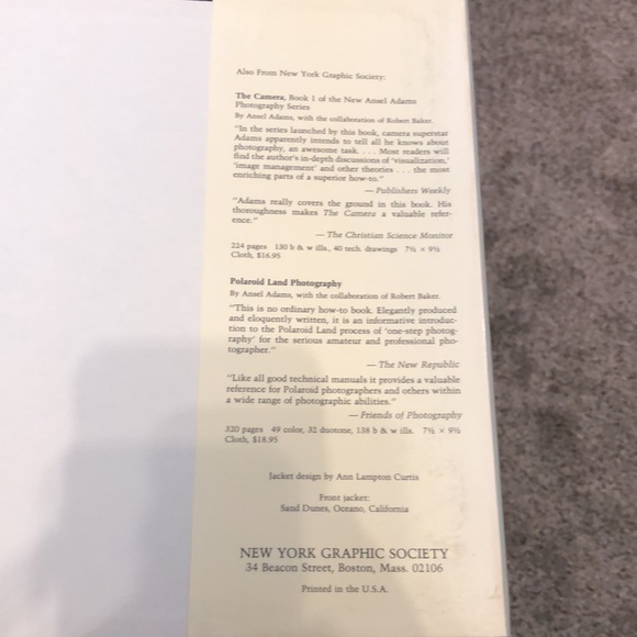 Ansel Adams Ansel Adams “The Negative” Copyright 1981 black & white photography - Picture 8 of 9